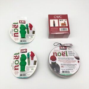 Joie MSC Noel Bottle Toppers and Wine Stoppers